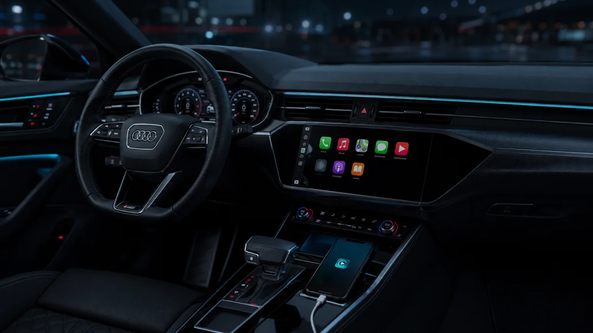 Apple CarPlay megjelenítése Audi MMI rendszeren