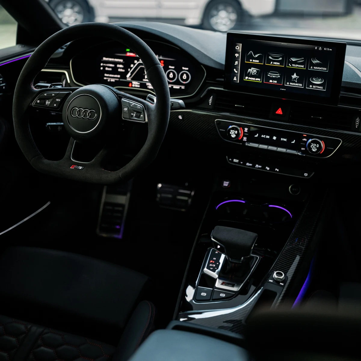 Audi utastér QQ2 hangulatvilágítással
