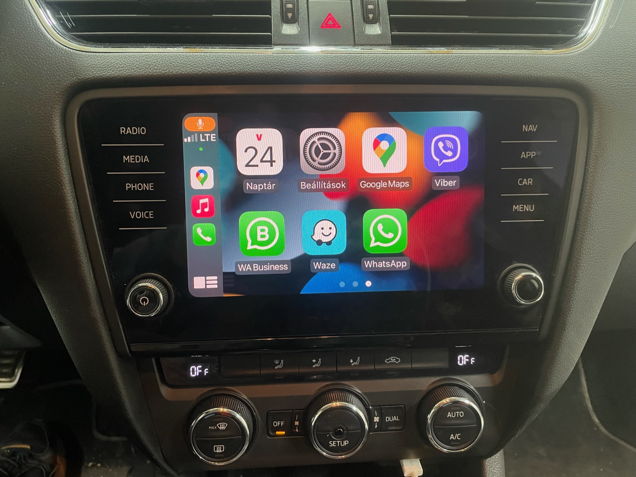 Apple CarPlay aktiválás Skoda infotainment rendszeren