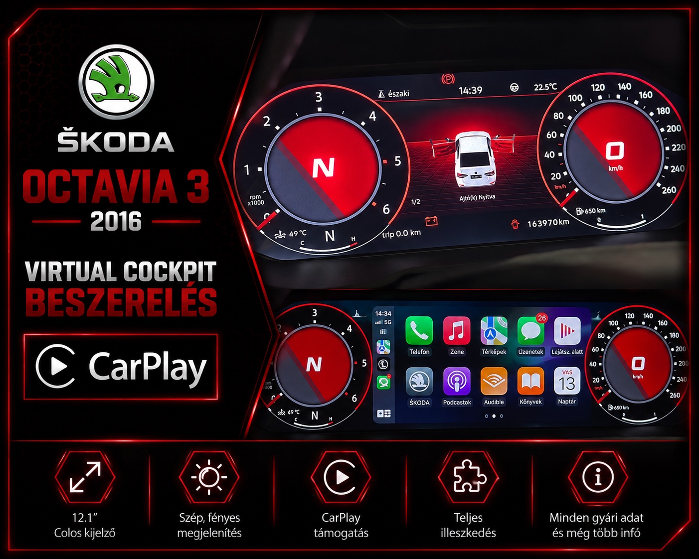 Skoda Octavia Virtual Cockpit retrofit