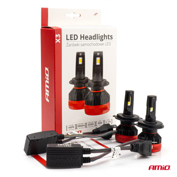 LED világítás H4 X3 AMIO - Image 7