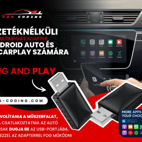 Vezetéknélküli AppleCarplay/AndroidAuto adapter