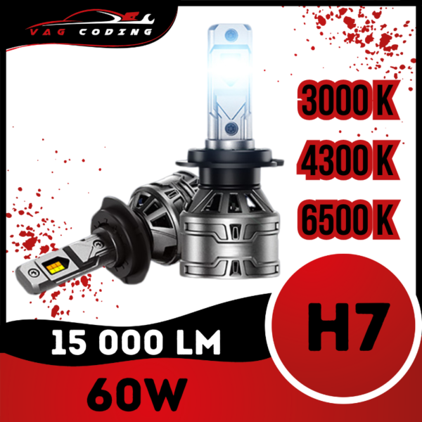 LED Világítás - 3Color H7 60W/15000LM