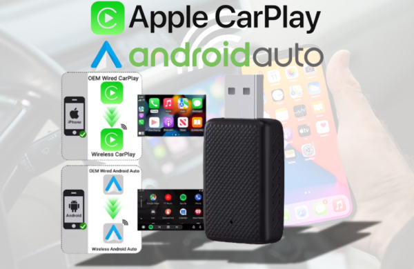 FCY 2in1 - Vezetéknélküli AppleCarplay és AndroidAuto adapter