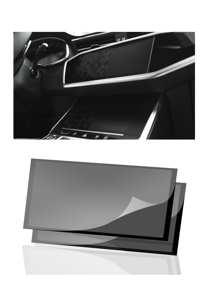 Disskin™ matt kijelzővédő fólia Audi Q8 / SQ8 / RSQ8 / Q8 e-tron (2 Teile) MATT (Anti-Finger-Print)